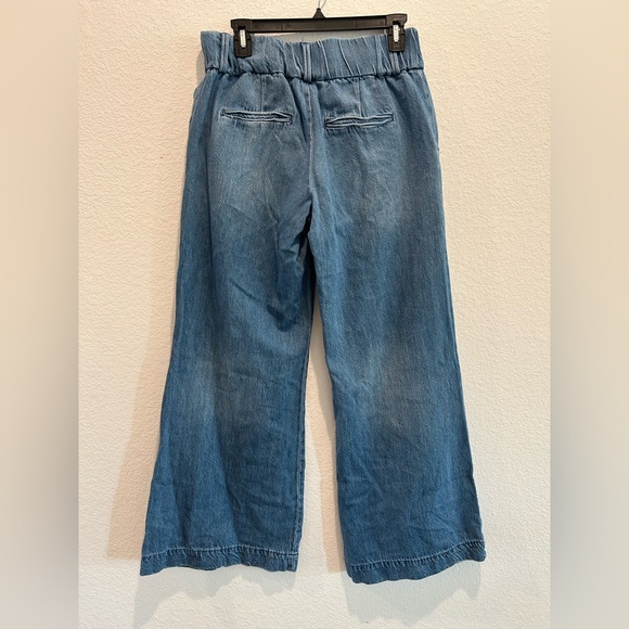 Happily Grey Wide Leg medium wash Denim high rise Jeans pants - Picture 4 of 7